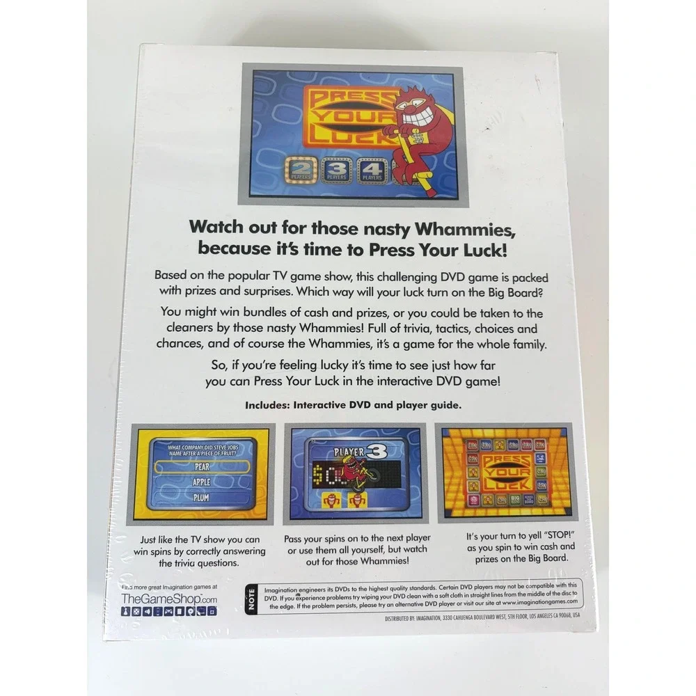 Press Your Luck Interactive DVD Game NWT Vintage Family Kids